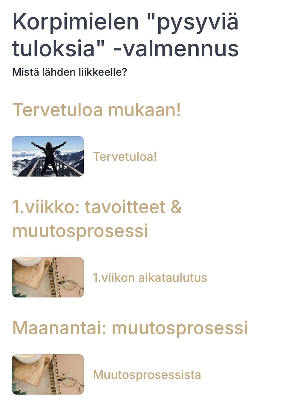 Pysyviä tuloksia -valmennus by Korpimieli Oy